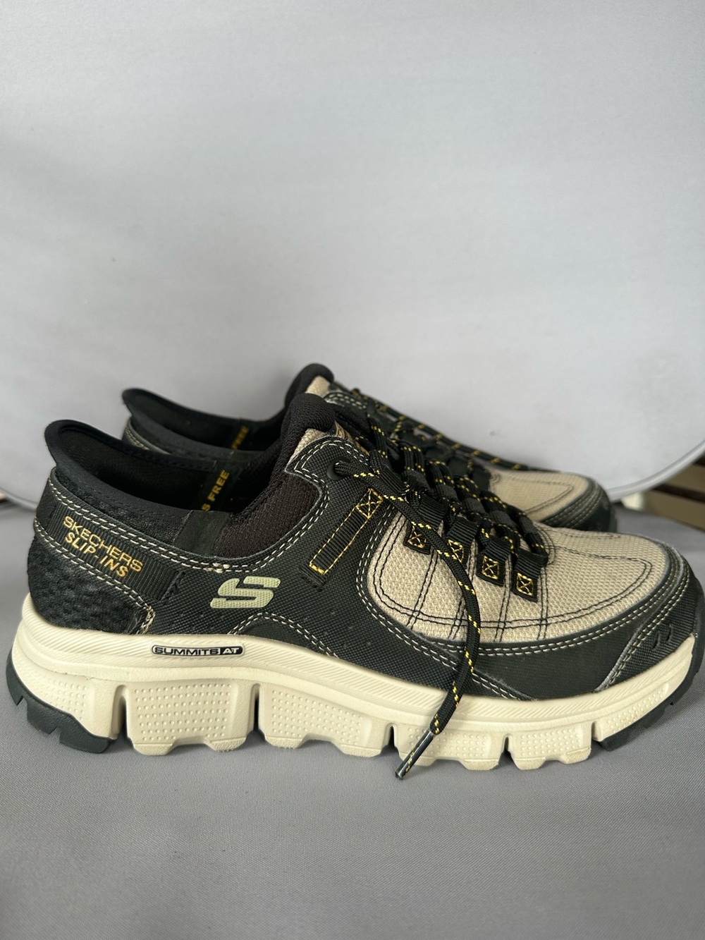 Skechers Men’s Black and Beige Slip-On Sport Adventure